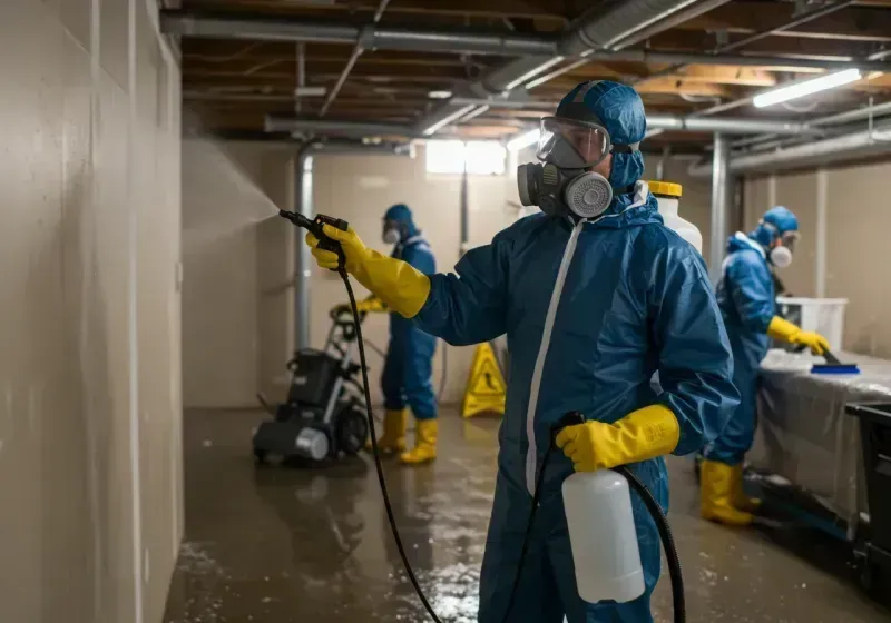 Basement Sanitization and Antimicrobial Treatment process in West Hills, PA