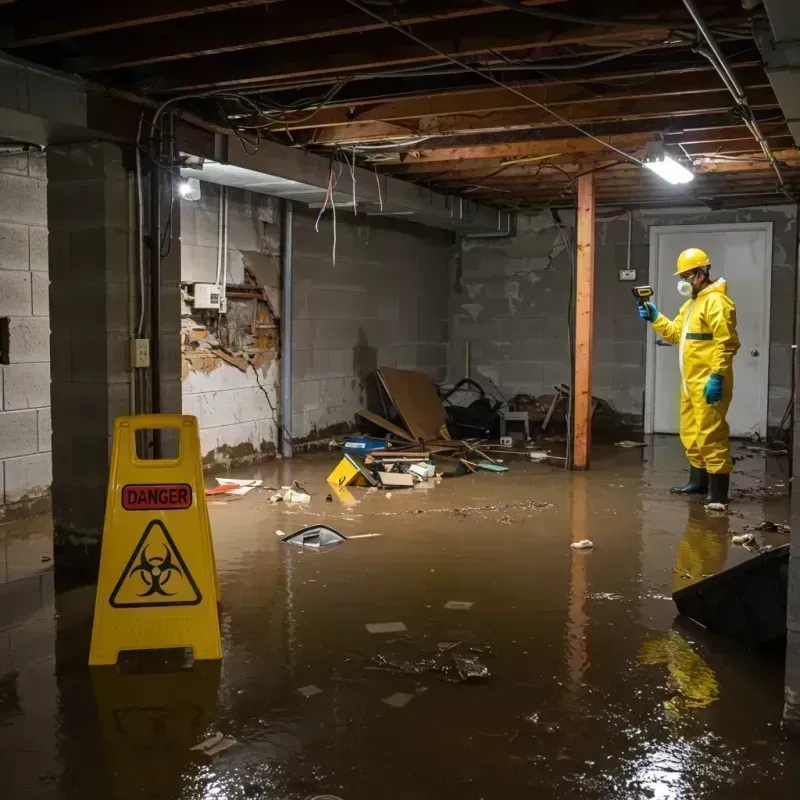 Flooded Basement Electrical Hazard in West Hills, PA Property